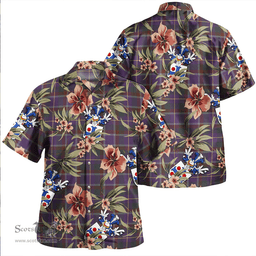 Scottish Belfrage (Belfarge) Weathered Clan Tartan Hawaiian Shirt - Tropical Old Style Scottish Plaid Tartan Plaid