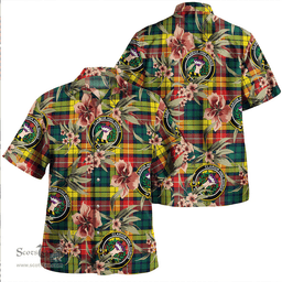 Scottish Buchanan Modern Clan Tartan Hawaiian Shirt - Tropical Old Style Scottish Plaid Tartan Plaid