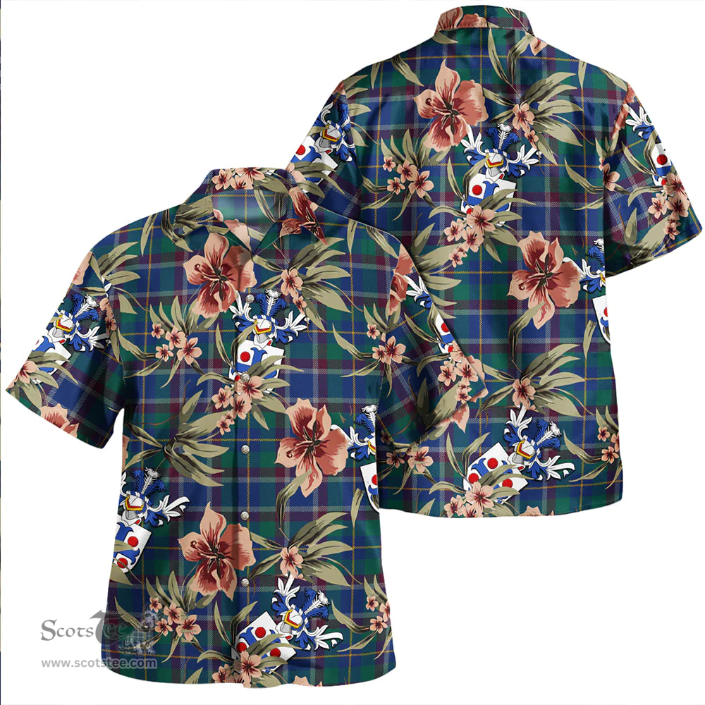 Scottish Belfrage (Belfarge) Modern Clan Tartan Hawaiian Shirt - Tropical Old Style Scottish Plaid Tartan Plaid