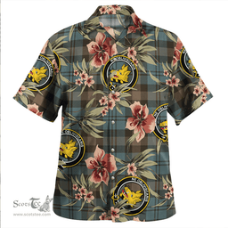 Scottish Campbell of Glenlyon Weathered 2 Clan Tartan Hawaiian Shirt - Tropical Old Style Scottish Plaid Tartan Plaid