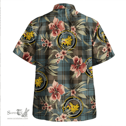 Scottish Campbell of Glenlyon Weathered 2 Clan Tartan Hawaiian Shirt - Tropical Old Style Scottish Plaid Tartan Plaid