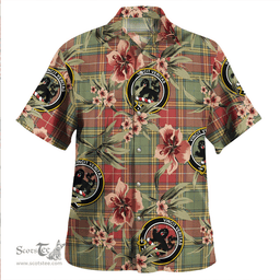Scottish Baxter Weathered Clan Tartan Hawaiian Shirt - Tropical Old Style Scottish Plaid Tartan Plaid
