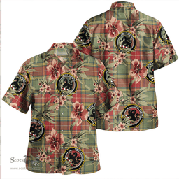 Scottish Baxter Weathered Clan Tartan Hawaiian Shirt - Tropical Old Style Scottish Plaid Tartan Plaid