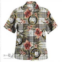 Scottish Campbell of Cawdor Dress Weathered 2 Clan Tartan Hawaiian Shirt - Tropical Old Style Scottish Plaid Tartan Plaid