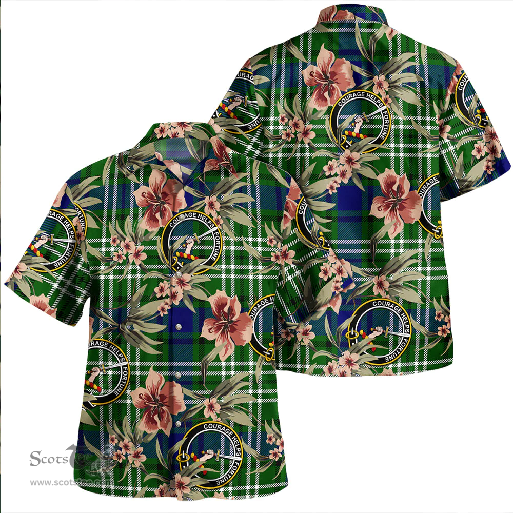 Scottish Blackadder Clan Tartan Hawaiian Shirt - Tropical Old Style Scottish Plaid Tartan Plaid