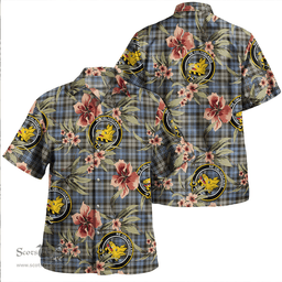Scottish Campbell of Inveraray Weathered 2 Clan Tartan Hawaiian Shirt - Tropical Old Style Scottish Plaid Tartan Plaid