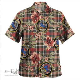 Scottish Bruce of Kinnaird Weathered Clan Tartan Hawaiian Shirt - Tropical Old Style Scottish Plaid Tartan Plaid