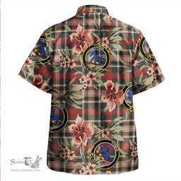 Scottish Bruce of Kinnaird Weathered Clan Tartan Hawaiian Shirt - Tropical Old Style Scottish Plaid Tartan Plaid