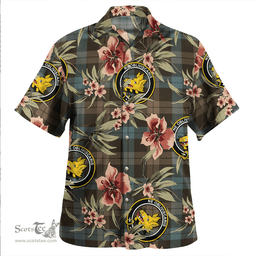 Scottish Campbell of Lochawe Weathered 2 Clan Tartan Hawaiian Shirt - Tropical Old Style Scottish Plaid Tartan Plaid