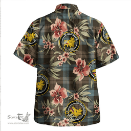 Scottish Campbell of Lochawe Weathered 2 Clan Tartan Hawaiian Shirt - Tropical Old Style Scottish Plaid Tartan Plaid