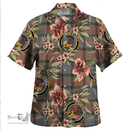 Scottish Cameron of Erracht Weathered 2 Clan Tartan Hawaiian Shirt - Tropical Old Style Scottish Plaid Tartan Plaid