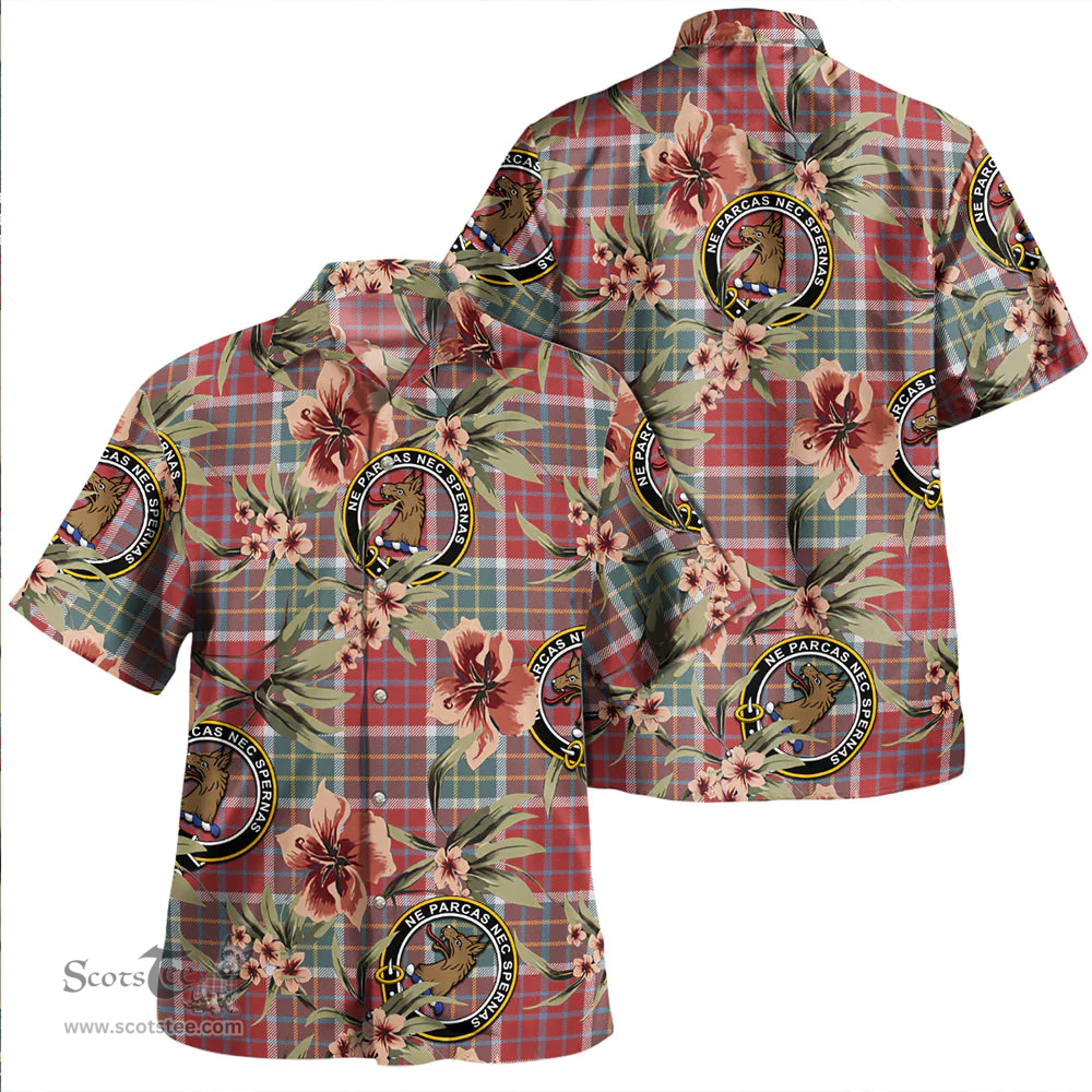 Scottish Blackie Weathered Clan Tartan Hawaiian Shirt - Tropical Old Style Scottish Plaid Tartan Plaid