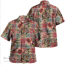 Scottish Blackie Weathered Clan Tartan Hawaiian Shirt - Tropical Old Style Scottish Plaid Tartan Plaid