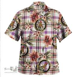 Scottish Boswell Dress Weathered Clan Tartan Hawaiian Shirt - Tropical Old Style Scottish Plaid Tartan Plaid