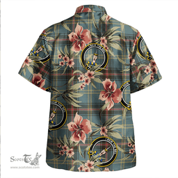 Scottish Bell of the Borders Weathered Clan Tartan Hawaiian Shirt - Tropical Old Style Scottish Plaid Tartan Plaid