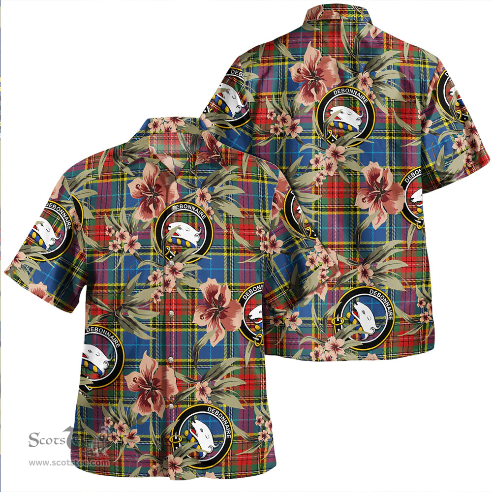 Scottish Bethune Modern Clan Tartan Hawaiian Shirt - Tropical Old Style Scottish Plaid Tartan Plaid