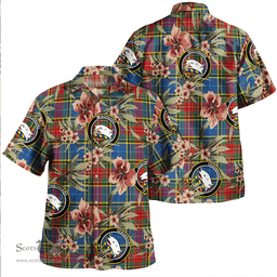 Scottish Bethune Modern Clan Tartan Hawaiian Shirt - Tropical Old Style Scottish Plaid Tartan Plaid