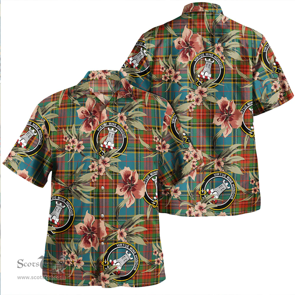Scottish Beaton Ancient Clan Tartan Hawaiian Shirt - Tropical Old Style Scottish Plaid Tartan Plaid