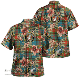 Scottish Beaton Ancient Clan Tartan Hawaiian Shirt - Tropical Old Style Scottish Plaid Tartan Plaid
