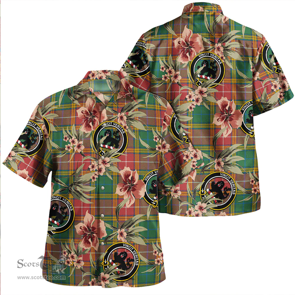 Scottish Baxter of Balgavies Ancient Clan Tartan Hawaiian Shirt - Tropical Old Style Scottish Plaid Tartan Plaid