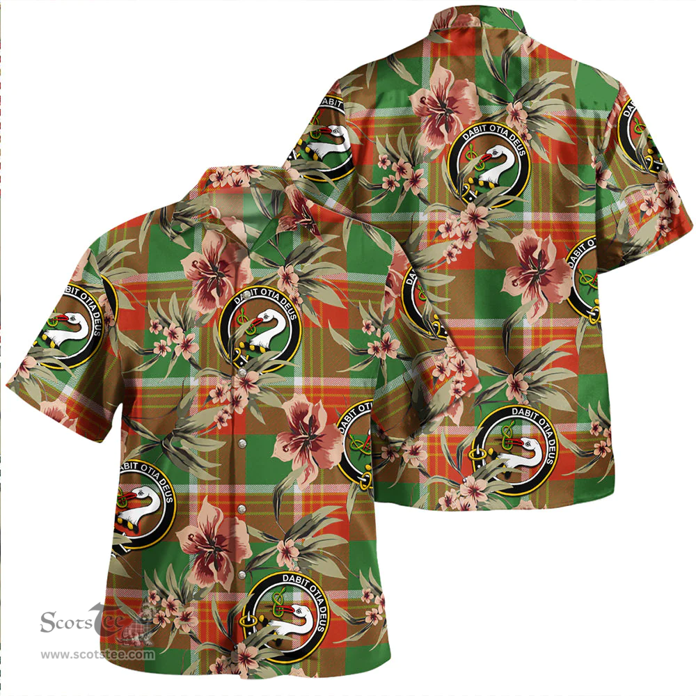 Scottish Brisbane Ancient Clan Tartan Hawaiian Shirt - Tropical Old Style Scottish Plaid Tartan Plaid