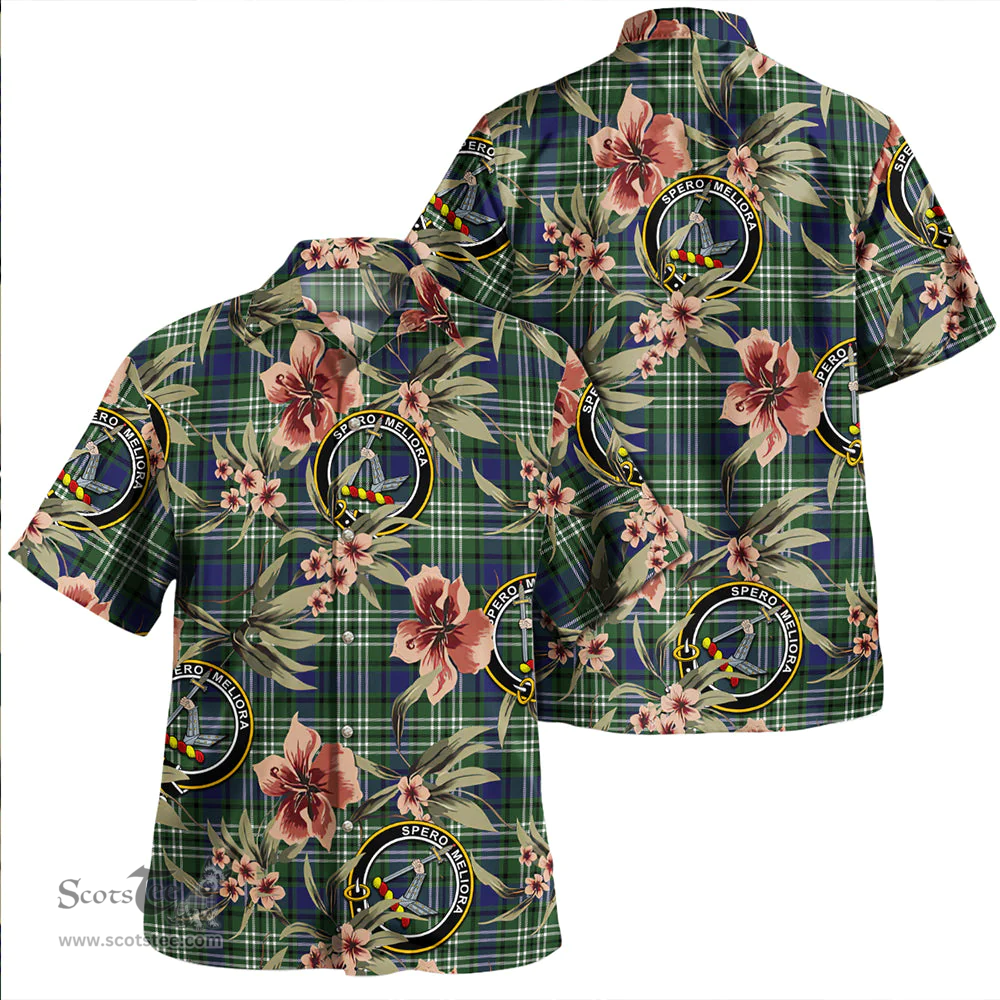 Scottish Blyth Clan Tartan Hawaiian Shirt - Tropical Old Style Scottish Plaid Tartan Plaid