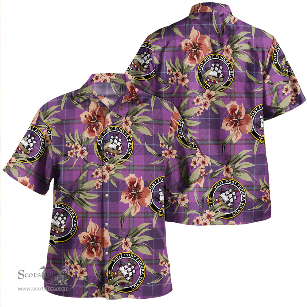 Scottish Bryson Weathered Clan Tartan Hawaiian Shirt - Tropical Old Style Scottish Plaid Tartan Plaid
