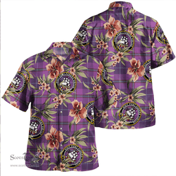 Scottish Bryson Weathered Clan Tartan Hawaiian Shirt - Tropical Old Style Scottish Plaid Tartan Plaid
