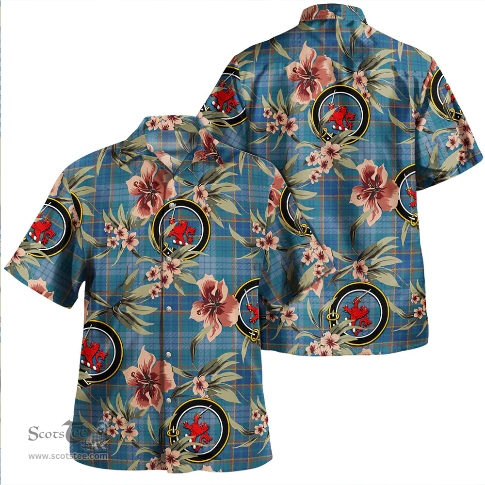 Scottish Dempster Ancient Clan Tartan Hawaiian Shirt - Tropical Old Style Scottish Plaid Tartan Plaid
