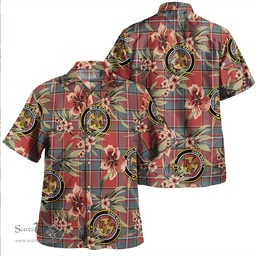Scottish Drummond Weathered Clan Tartan Hawaiian Shirt - Tropical Old Style Scottish Plaid Tartan Plaid