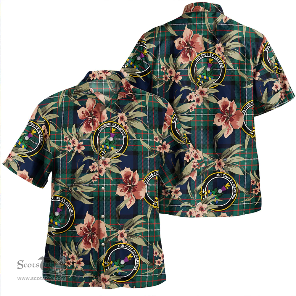 Scottish Ferguson Modern Clan Tartan Hawaiian Shirt - Tropical Old Style Scottish Plaid Tartan Plaid
