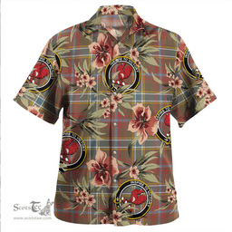 Scottish Currie of Arran Weathered Clan Tartan Hawaiian Shirt - Tropical Old Style Scottish Plaid Tartan Plaid