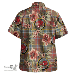 Scottish Currie of Arran Weathered Clan Tartan Hawaiian Shirt - Tropical Old Style Scottish Plaid Tartan Plaid