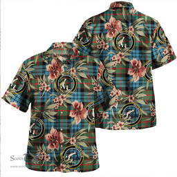 Scottish Fletcher of Dunans Weathered Clan Tartan Hawaiian Shirt - Tropical Old Style Scottish Plaid Tartan Plaid