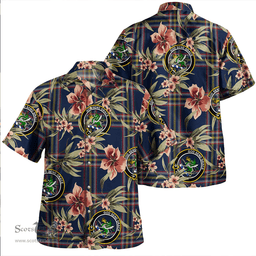 Scottish Crichton (Creighton) Modern Clan Tartan Hawaiian Shirt - Tropical Old Style Scottish Plaid Tartan Plaid
