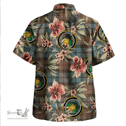 Scottish Dundas Weathered Clan Tartan Hawaiian Shirt - Tropical Old Style Scottish Plaid Tartan Plaid