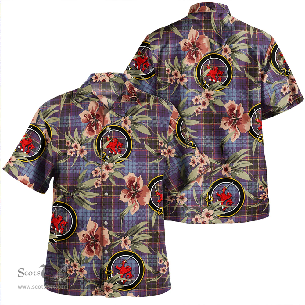 Scottish Dempster Weathered Clan Tartan Hawaiian Shirt - Tropical Old Style Scottish Plaid Tartan Plaid
