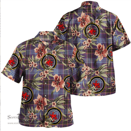 Scottish Dempster Weathered Clan Tartan Hawaiian Shirt - Tropical Old Style Scottish Plaid Tartan Plaid