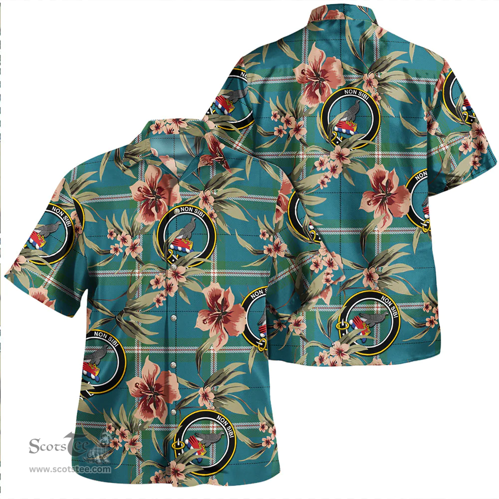 Scottish Cleland Ancient Clan Tartan Hawaiian Shirt - Tropical Old Style Scottish Plaid Tartan Plaid