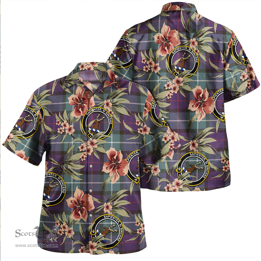 Scottish Davidson Weathered Clan Tartan Hawaiian Shirt - Tropical Old Style Scottish Plaid Tartan Plaid