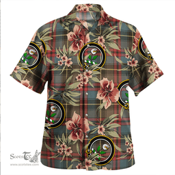Scottish Deas Weathered Clan Tartan Hawaiian Shirt - Tropical Old Style Scottish Plaid Tartan Plaid