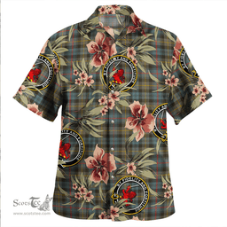 Scottish Farquharson Weathered Clan Tartan Hawaiian Shirt - Tropical Old Style Scottish Plaid Tartan Plaid