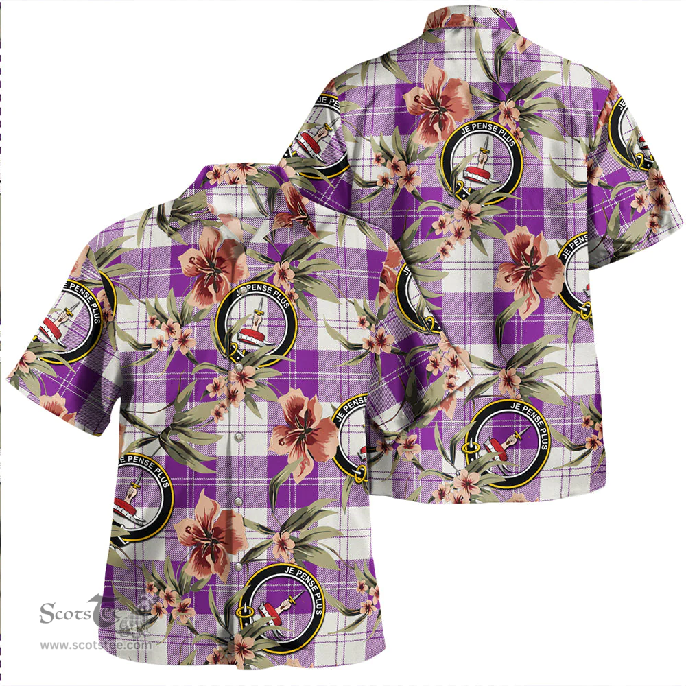 Scottish Erskine Red Clan Tartan Hawaiian Shirt - Tropical Old Style Scottish Plaid Tartan Plaid