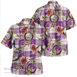 Scottish Erskine Red Clan Tartan Hawaiian Shirt - Tropical Old Style Scottish Plaid Tartan Plaid