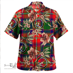Scottish Charteris District Clan Tartan Hawaiian Shirt - Tropical Old Style Scottish Plaid Tartan Plaid
