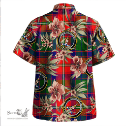 Scottish Charteris District Clan Tartan Hawaiian Shirt - Tropical Old Style Scottish Plaid Tartan Plaid