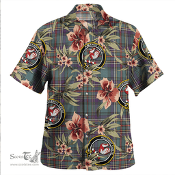 Scottish Cockburn (Coburn) Weathered Clan Tartan Hawaiian Shirt - Tropical Old Style Scottish Plaid Tartan Plaid