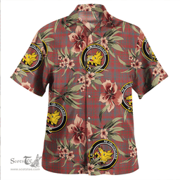 Scottish Campbell of Loudon Plaid Weathered 2 Clan Tartan Hawaiian Shirt - Tropical Old Style Scottish Plaid Tartan Plaid