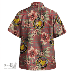 Scottish Campbell of Loudon Plaid Weathered 2 Clan Tartan Hawaiian Shirt - Tropical Old Style Scottish Plaid Tartan Plaid