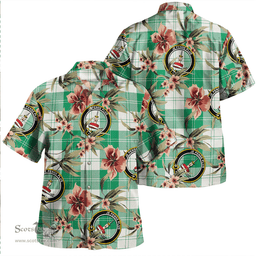 Scottish Erskine Purple Clan Tartan Hawaiian Shirt - Tropical Old Style Scottish Plaid Tartan Plaid